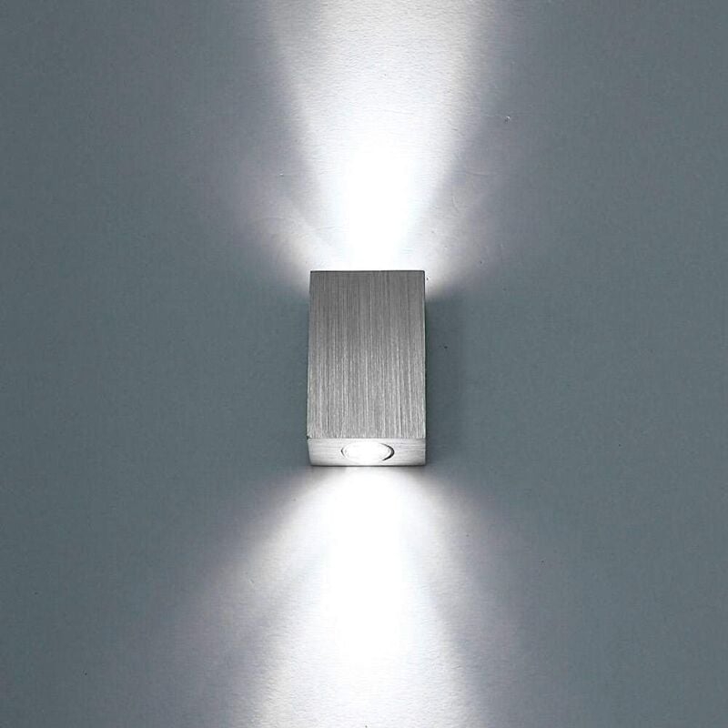 Applique Murale Led Moderne 2W Applique Murale Intérieure Lampe Murale Cube En Aluminium Pour Chambre Salon Couloir Blanc Froid