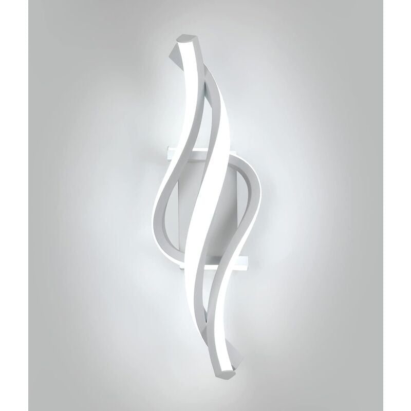 Goeco - Applique Murale led Moderne Forme en Spirale Lampe murale Blanc Froid 6000K Pour chambre à coucher, salon, couloir, entrée