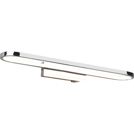 Applique murale led moderne gianni chrome ip44 trio lighting