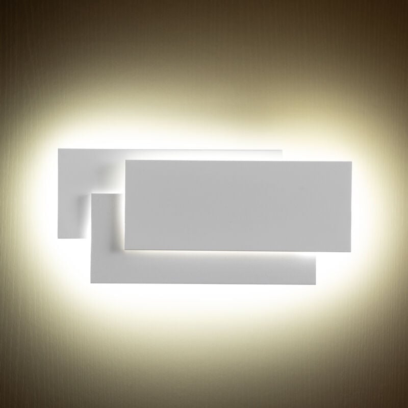 Applique Murale LED Moderne Éclairage Décoratif Chambre Salon Lampe Murale Intérieur Blanc 24W Lumière Blanc Froid - 1Pcs