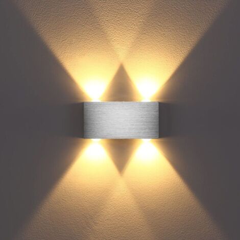 Applique murale LED moderne, lampe d'intérieur, éclairage mural haut/bas en aluminium pour salon, chambre, escalier, couloir