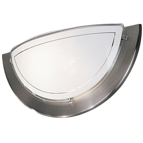 Eglo – Applique murale en métal et verre nickel – IP20 – Culot E27 – Dimensions 150x300mm – Éclairage moderne pour salons et chambres