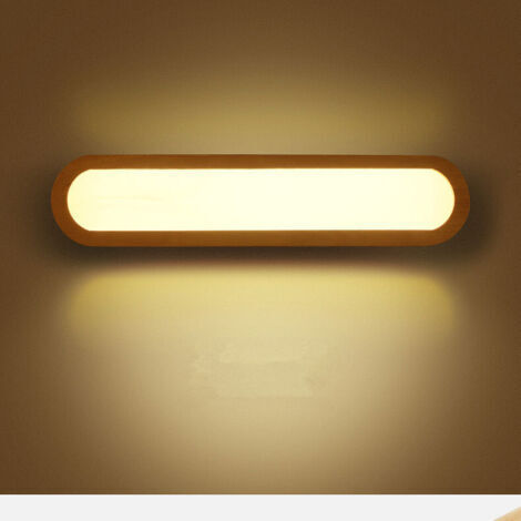 Applique murale LED nordique en bois massif, luminaire décoratif d'intérieur, idéal pour une chambre à coucher, un couloir, des escaliers, une armoire carrée créative en bois, une lampe de lecture
