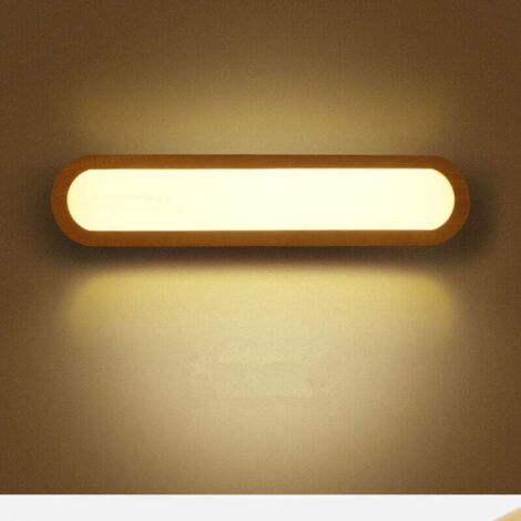 Applique murale LED nordique en bois massif pour chambre, couloir, escalier, lampe de lecture carrée créative en bois, décoration intérieure