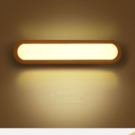 Applique murale LED nordique en bois massif pour chambre, couloir, escalier, lampe de lecture carrée créative en bois, décoration intérieure