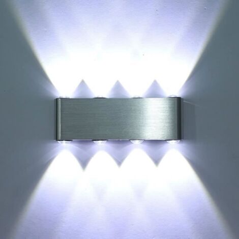 Applique Murale LED - POPSPO - 8 Ampoules - Blanc froid - Aluminium