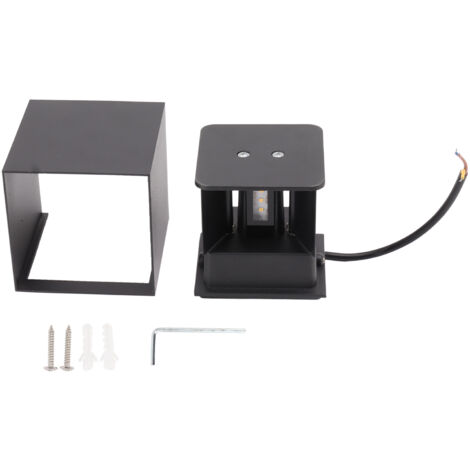 Applique murale LED pour clôture, blanc chaud, carrée, à double face, économe en énergie, pour extérieur, 100-240 V