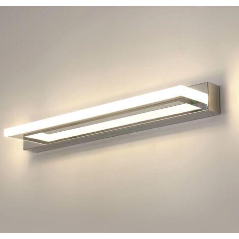 Applique murale LED pour miroir de salle de bain 42cm 8W 900lm 4500K blanc neutre - Luminaire étanche IP44 finition chromée