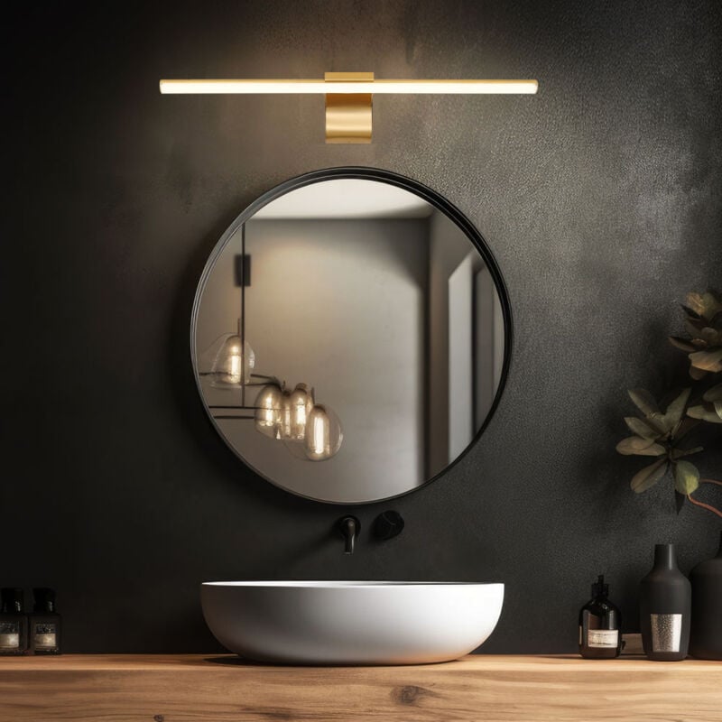 Applique murale led pour miroir de salle de bain, lampe de miroir pour salle de bain, salon, métal acrylique, 10W 680lm blanc neutre, LxlxH 61x15x8 cm