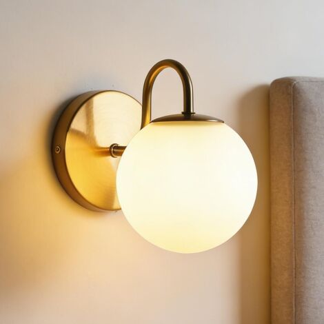 Applique murale LED pour salle de bain, abat-jour en verre, suspension G9, convient aux chambres, salons et éclairage de miroir de salle de bain.