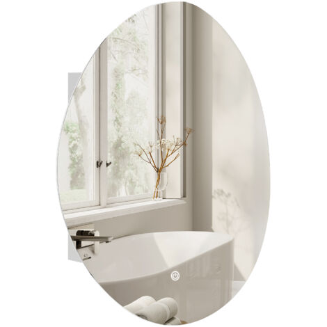 Applique murale LED pour salle de bain, antibuée, éclairage à intensité variable 3 couleurs, blanche.