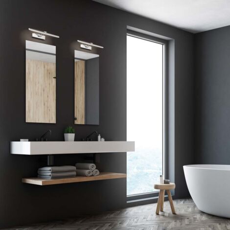 Applique murale LED pour salle de bain, luminaire pour miroir, en métal, IP44, résistant aux éclaboussures