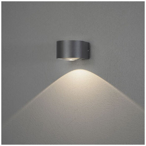 Applique murale d'extérieur Tamarin LED Anthracite, Brun, Couleur bois  H3581520