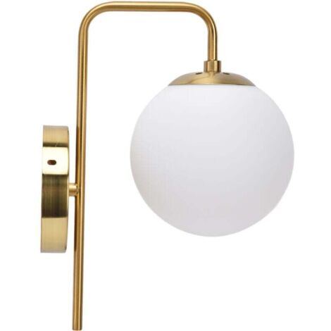 Applique Murale LED Ronde Boule de Verre E27 Style Nordique Moderne Texture Givrée Luminaire Chambre 110V-240V