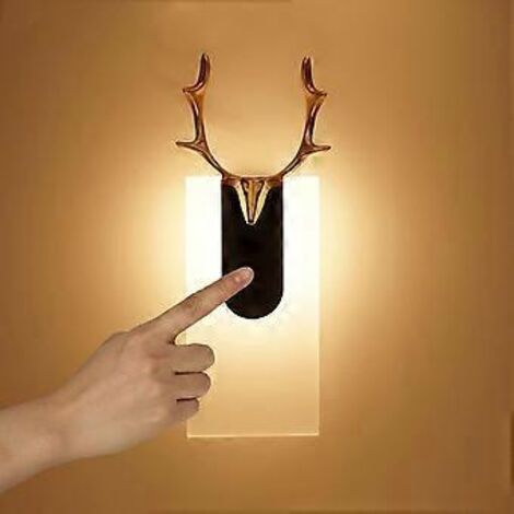 Applique murale LED sans fil rechargeable par USB, veilleuse tactile à intensité variable pour chambre, couloir, escalier, cuisine