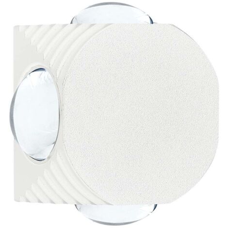Applique murale LED V-TAC 4 W avec 4 faisceaux lumineux, corps blanc naturel, IP54