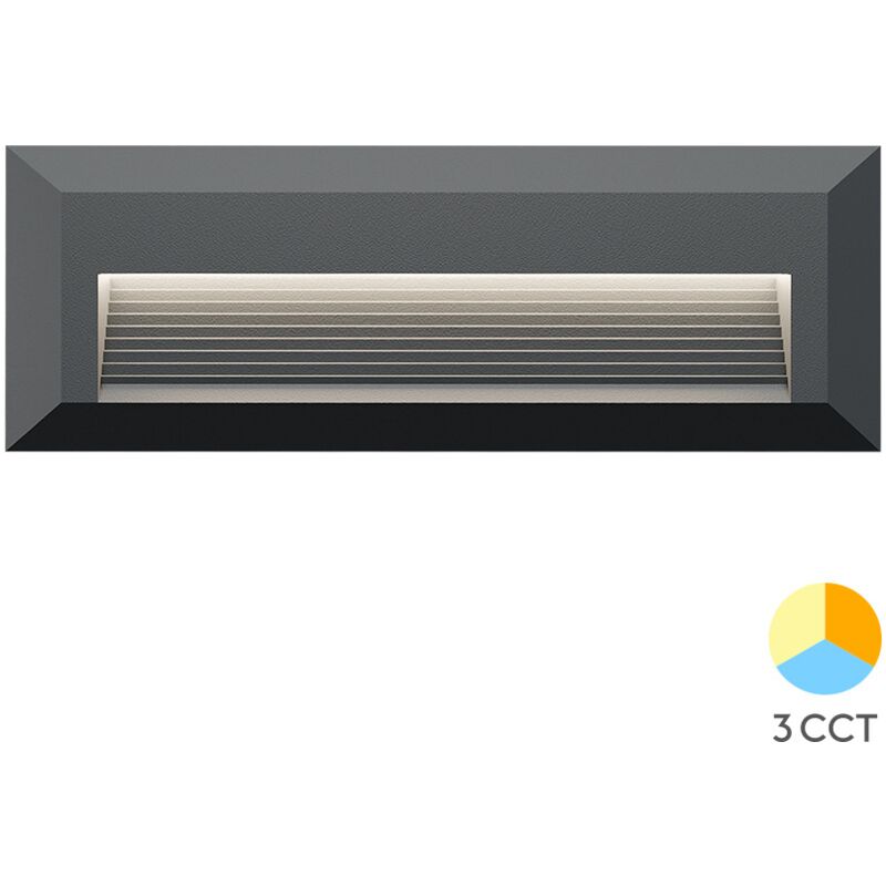 Applique murale led vekta-b 3en1 3W 180lm IP65 Gris