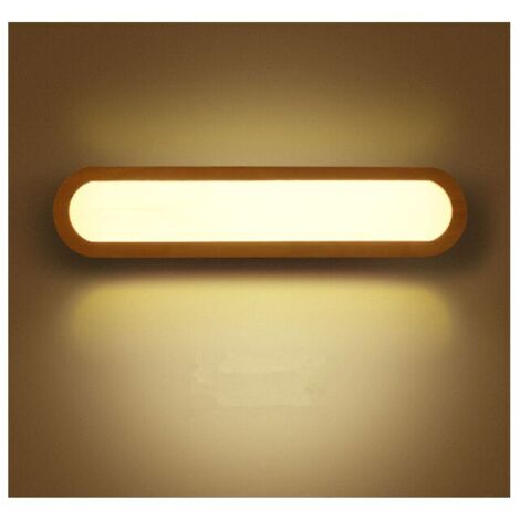 Applique murale LED,Applique murale chambre　Applique Murale LED Interieur, Lampe Murale Bois Dimmable LED, Pour chambre salon bureau couloir escalier salle de bain(45CM)