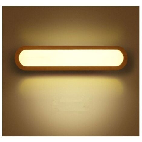 Applique murale LED,Applique murale chambre　Applique Murale LED Interieur, Lampe Murale Bois Dimmable LED, Pour chambre salon bureau couloir escalier salle de bain(45CM)