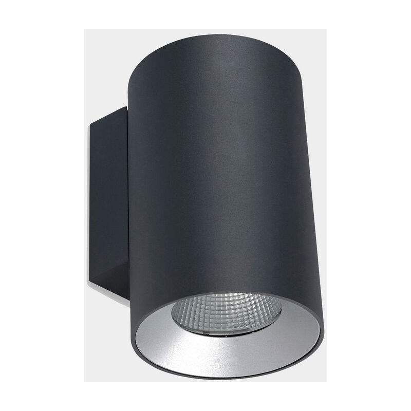 Applique murale leds C4 Cosmos Ø131 One Emission Downlight led d'extérieur gris urbain moyen IP55 IK06 4000K