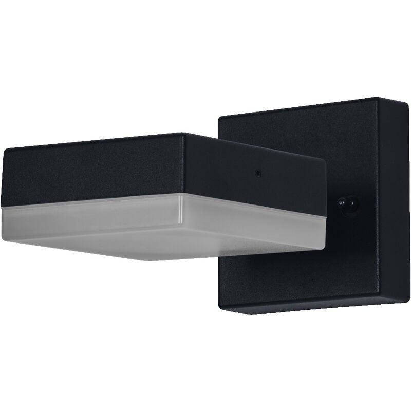 Applique murale d'extérieur endura Classic Spot Square, noire, avec culot GX53 (max 12W) pour un remplacement facile de la lampe, tête orientable,