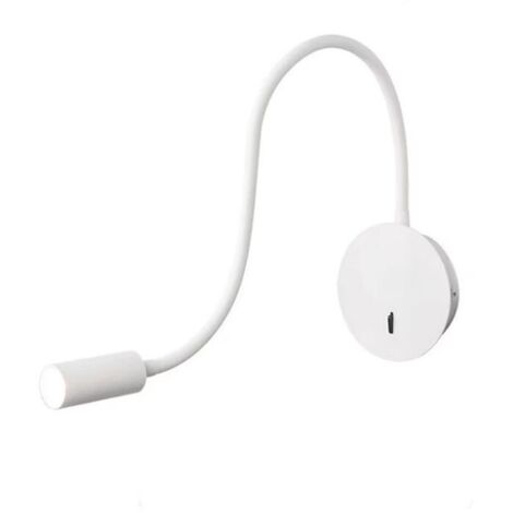 Applique murale Liseuse Applique Murale 3W LED 3000K Lampe de Lecture Col de Cygne Lampe, (Blanc)