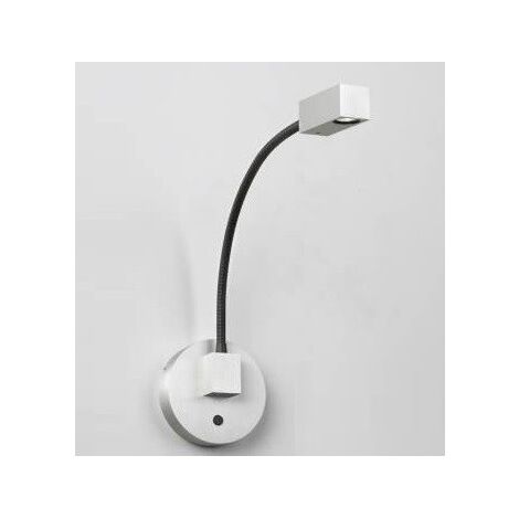 Applique murale liseuse LED 3W alu 4000K alim 230/700mA intégrée inter On/OFF IP20 B-FLEX V2 NW ALU DELTA LIGHT 303 23 14 ALU
