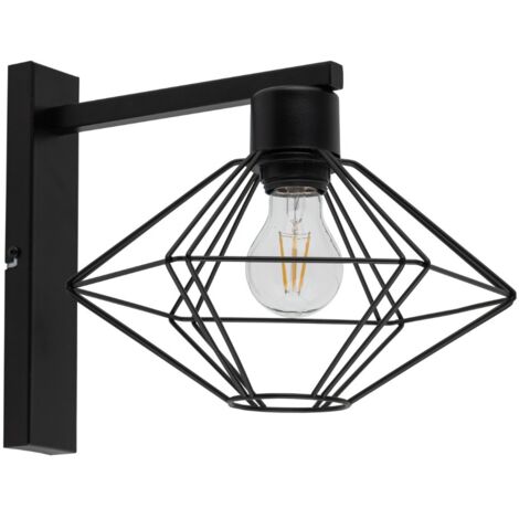 Applique murale loft diamant noir Vario E27 15W Sigma