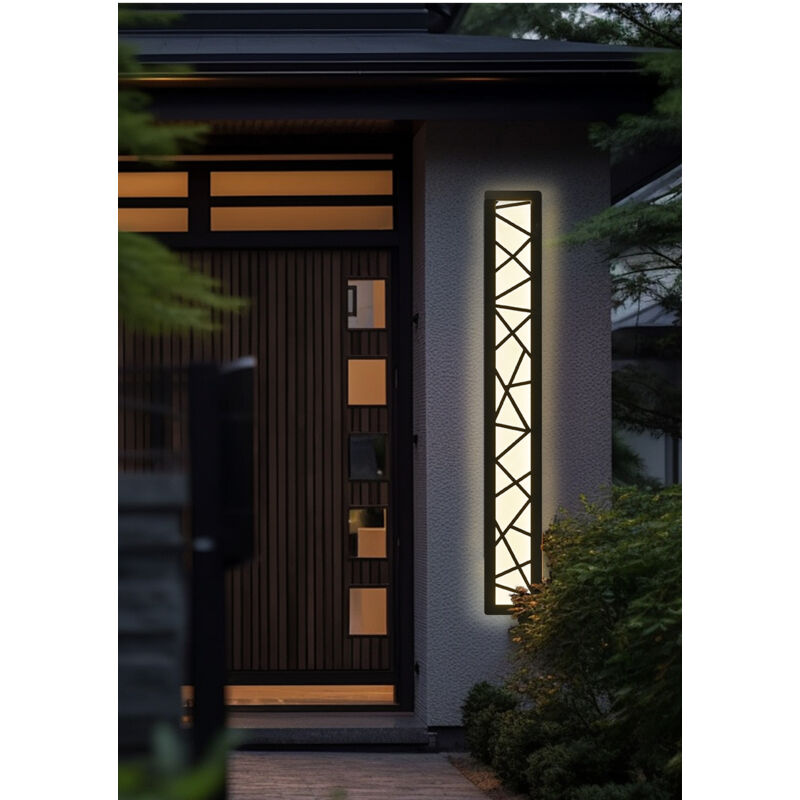 Applique Murale Longue étanche Ip65 Eclairage Mural LED En Intérieure Et Extérieure, Aluminium Nid D'oiseau Pour Terrasse Jardin Garage, Blanc Chaud,