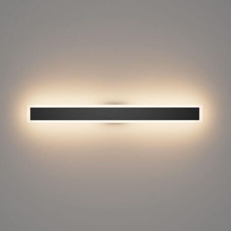 Applique Murale Longue Extérieure LED Villa 80CM IP54 Étanche Noir - Blanc Chaud 3000K - Jardin, Porche