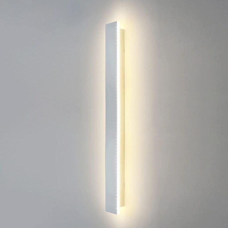 Applique Murale Longue Intérieure LED 40CM RVB - Lumière Vers le Bas 15W - Moderne pour Chambre, Salon, Escalier, Couloir (Blanc)