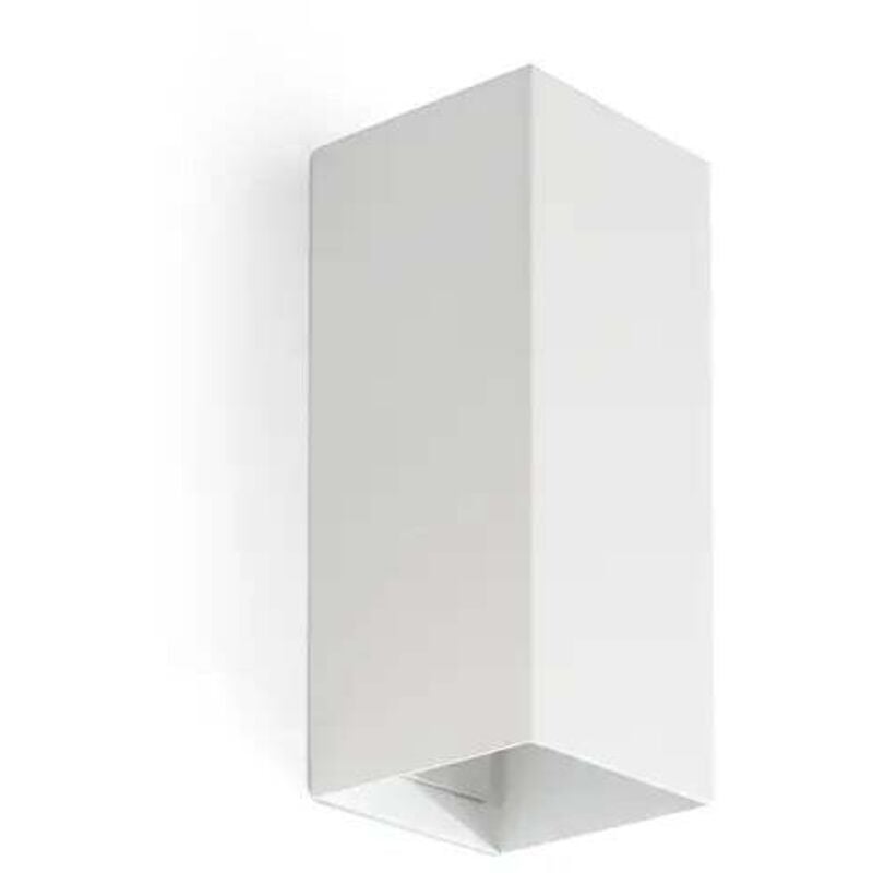 Faro Barcelona - Applique murale lune carrée lisse blanche 40546