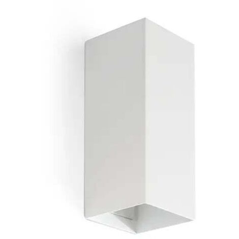 Applique murale LUNE carrée lisse blanche 40546