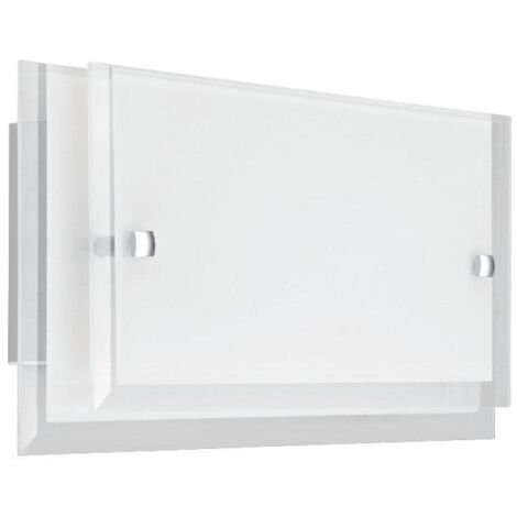 Applique Murale MAGGIE E27 60W max rectangulaire double verre opale Lampe non incluse ARIC 3977