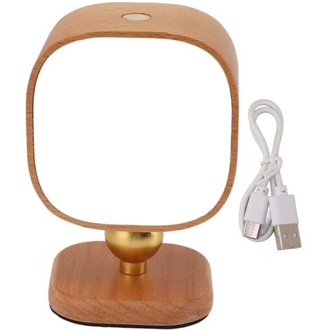 Applique Murale Magnétique en Bois, Veilleuse Carrée Portable, Veilleuse Murale à intensité Variable, Appliques Murales, 3 Options de Température de Couleur pour Chambre à