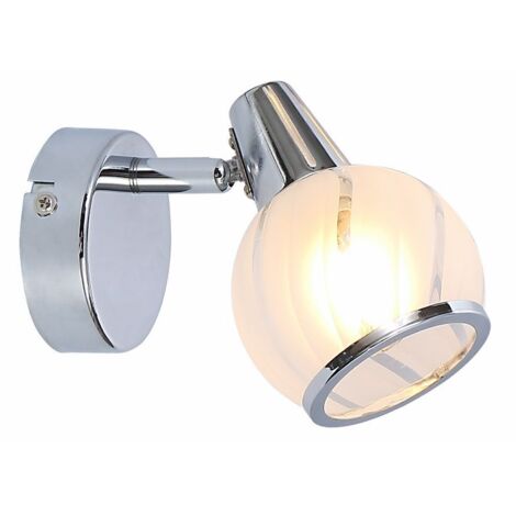 Applique murale Megan chrome, verre, 1xE14 40W Reality