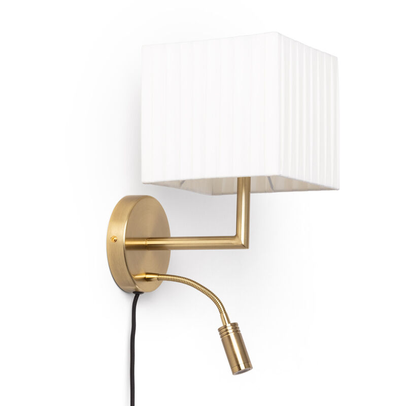 Efectoled - Applique Murale Métal avec Flex led de Lecture 2.5W Ronde Linna Blanc