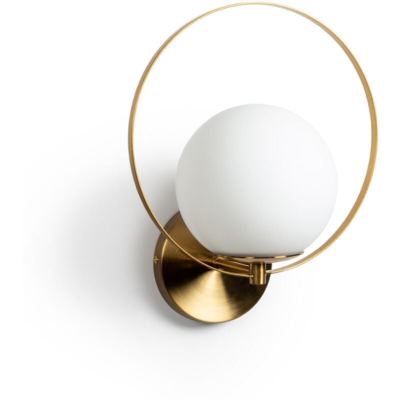 Ledkia - Applique murale Extérieure Métal et Verre Layla Doré