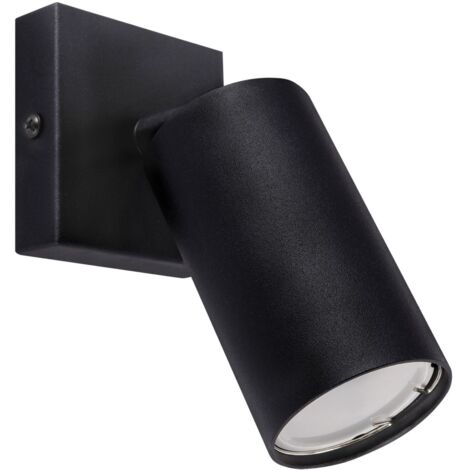 Applique murale métal GU10 orientable noire