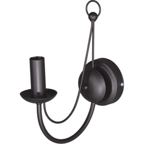 Applique murale métal noir mat E14 Kaja Perseo K-3526