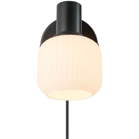 Applique murale MILFORD Mini Verrerie Noir, H.16.5 - IP20 - E14 /Nordlux Intérieur