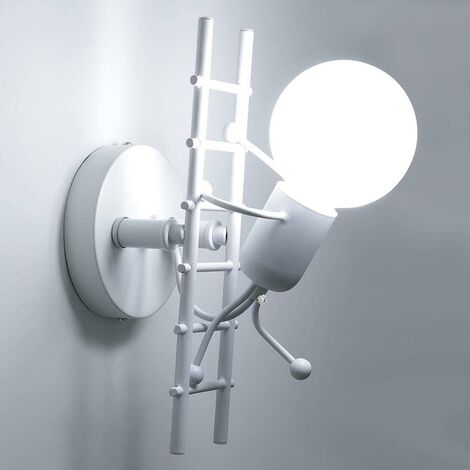Applique murale minimaliste E27 chambre à coucher Applique murale de chevet en forme d'escalier moderne et minimaliste (source lumineuse non incluse)