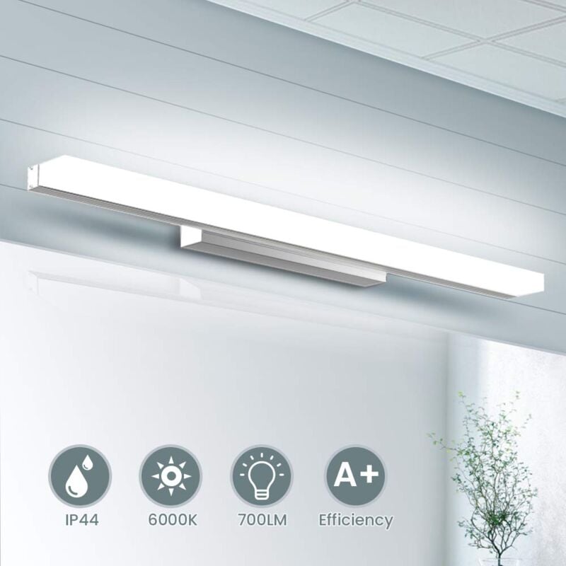 Applique Murale Miroir Led Lampe De Maquillage 40CM Applique Murale Moderne En Aluminium Pour Salle De Bain, Salon, Chambre D'Enfant, 8W, 6000K, 220V