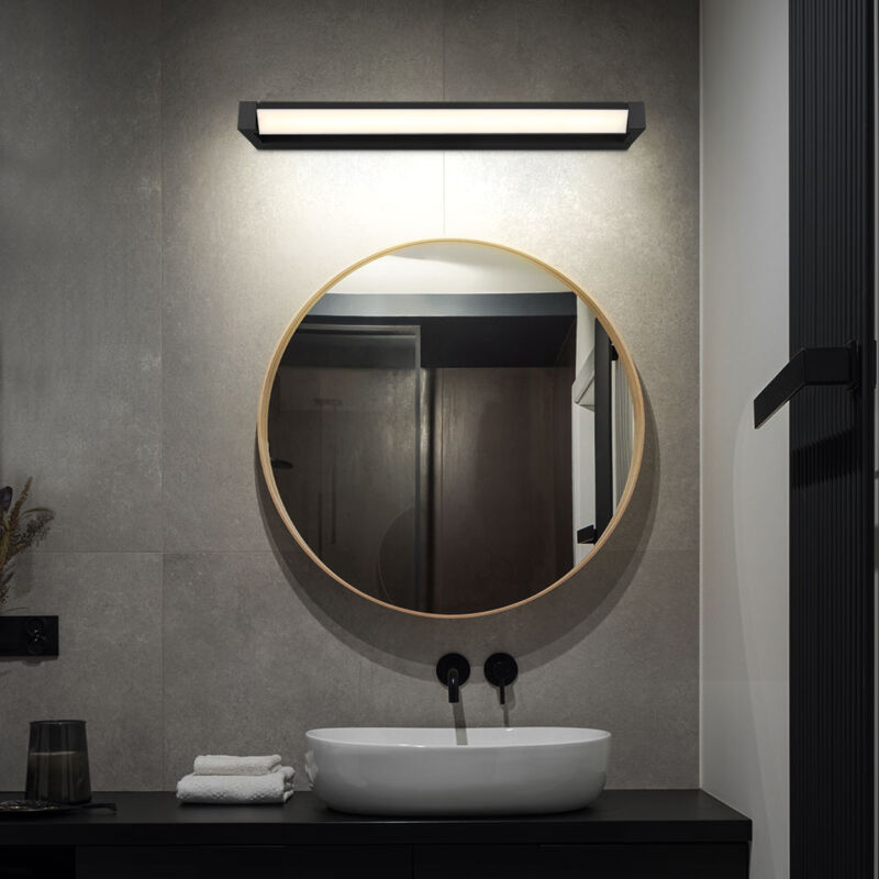 Applique murale miroir lumière applique salon lumière réglable noir led