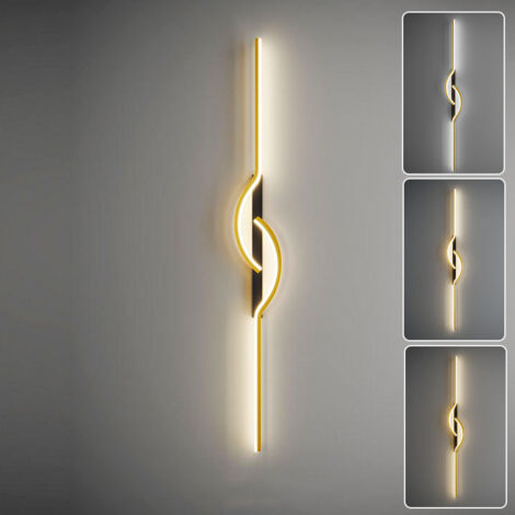 Applique murale moderne 60 cm, lampe de chevet créative, applique murale LED d'intérieur, plafonnier, lampe décorative, 3 températures de couleur