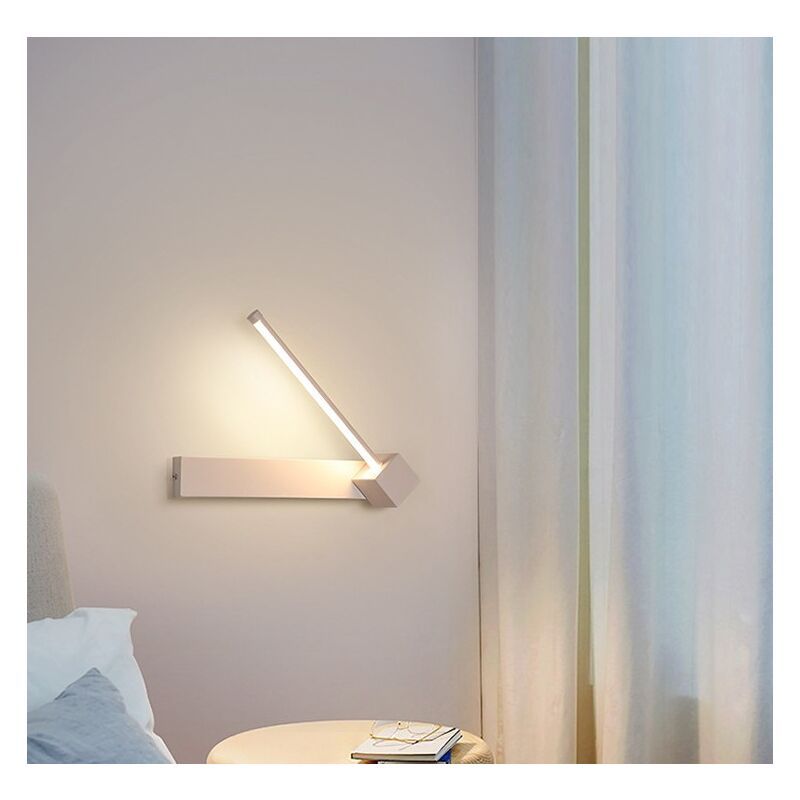 Applique Murale Moderne Blanc Chaud Applique Murale Led D'Intérieur Blanche Lampe Murale à Angle Réglable Pour Couloir, Escaliers, Hôtel, Salon