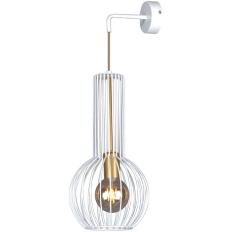 Applique murale moderne blanc/or Kaja Arvi K-4528 E27