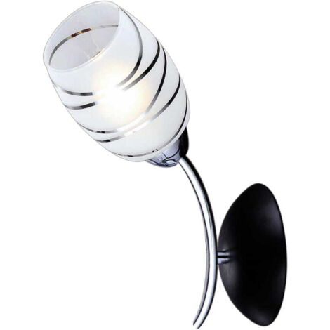 Applique murale moderne chrome verre E14 40W Kaja Xena