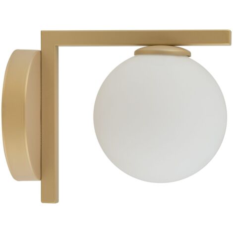 Applique murale moderne dorée boule blanche Andy G9