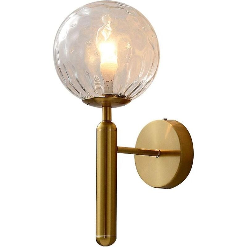 Applique murale moderne dorée style industriel du milieu du siècle mat